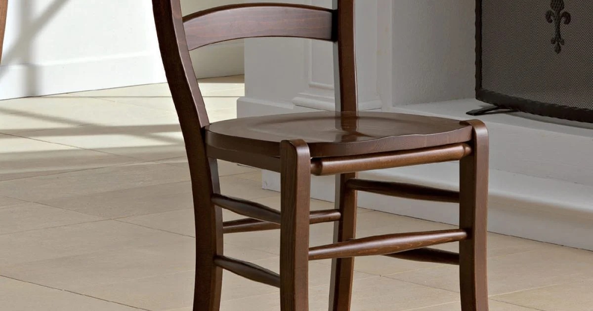 Sedia Classica da Cucina in Legno Massello Design Italiano - Monika