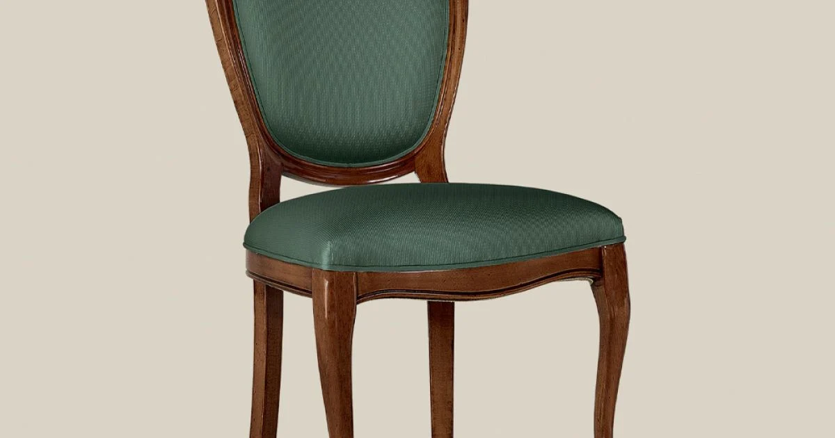 Sedia Classica in Legno Noce o Oro Imbottita Made in Italy - Imperator