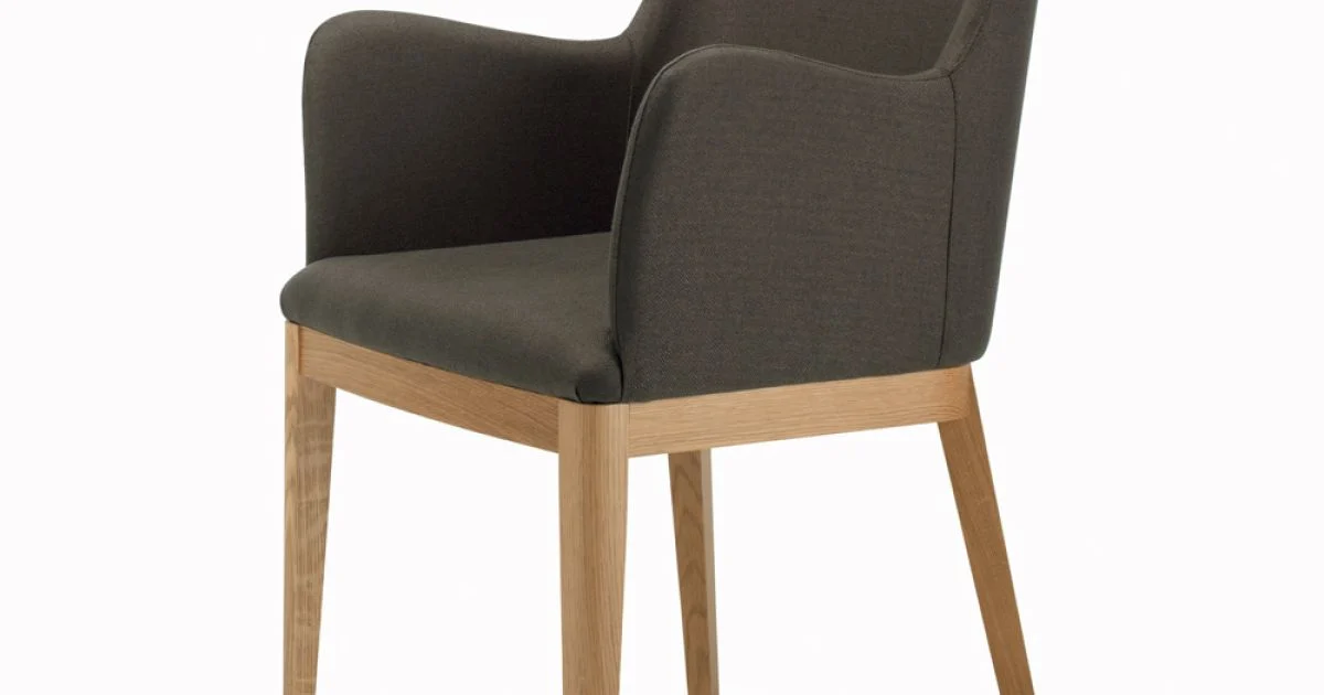 Sedia con Braccioli con Gambe in Legno e Seduta Imbottita Made in Italy - Bari