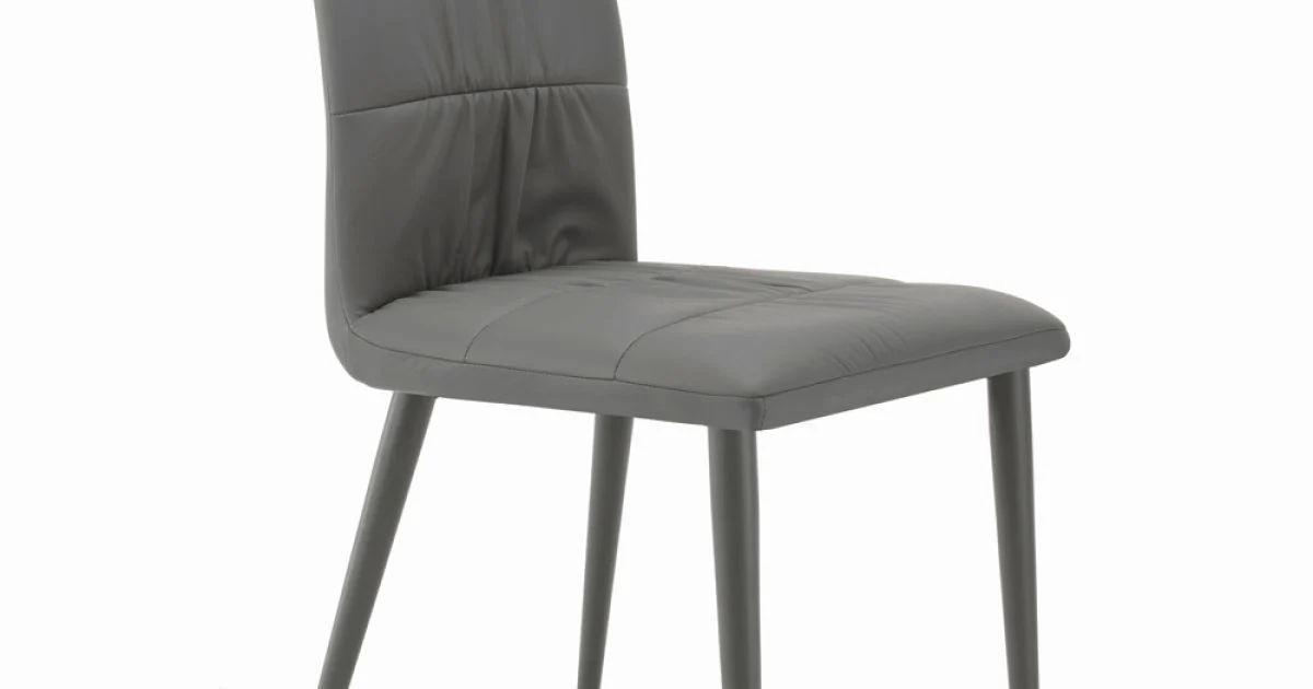 Sedia con Gambe in Acciaio Laccate e Seduta Rivestita Made in Italy - Brescia