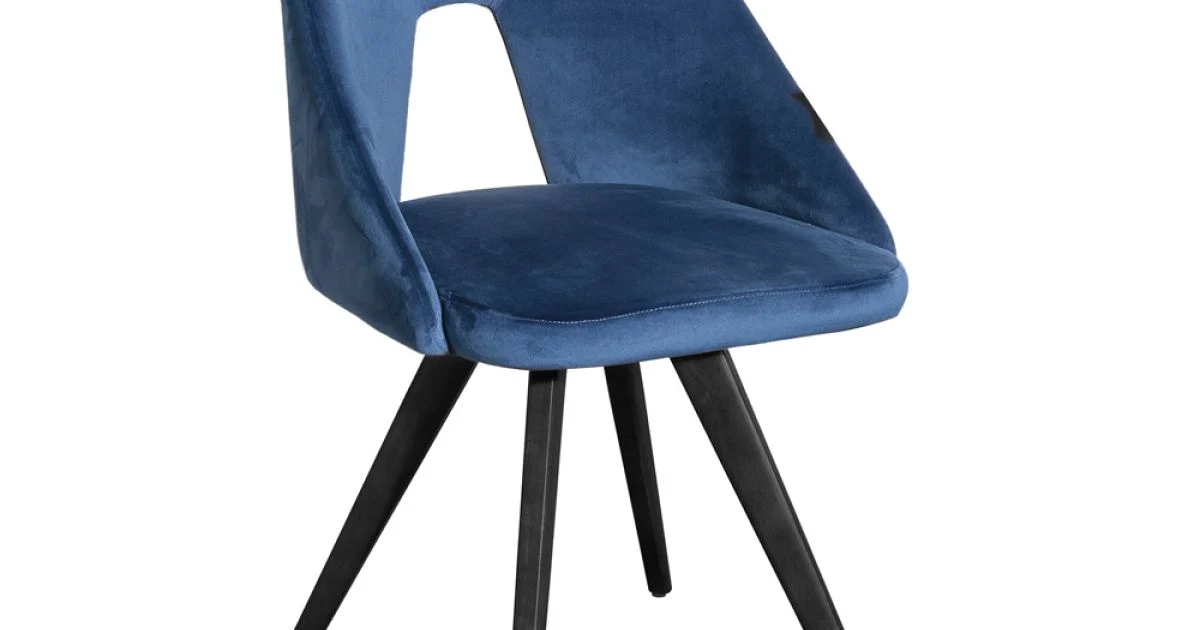 Sedia con Struttura in Metallo e Seduta in Velluto Made in Italy - Mathias