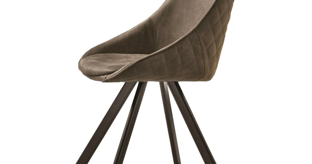 Sedia con Struttura in Metallo Verniciato e Seduta in Soft Vintage Made in Italy - Thani