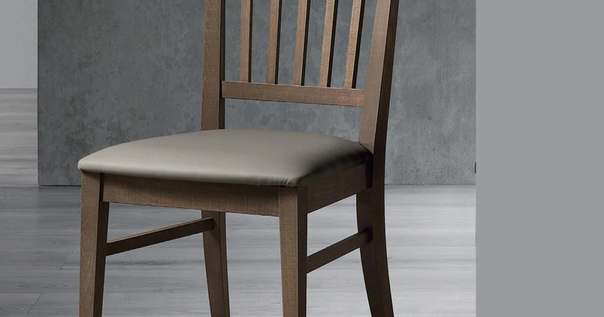 Sedia Cucina Legno Massello di Faggio e Ecopelle Design Italiano - Rosita
