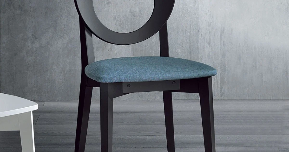 Sedia da Cucina in Legno e Tessuto Design Moderno Made in Italy - Marrine
