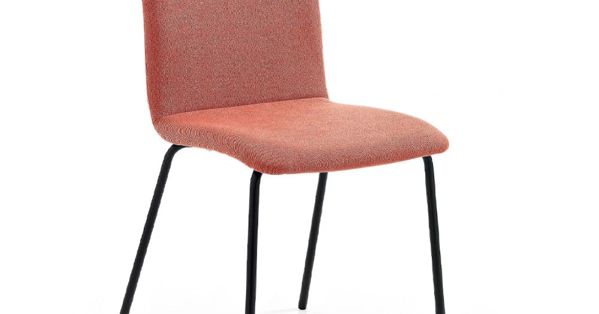 Sedia da Cucina in Tessuto Colorato e Metallo Design Moderno - Hermione
