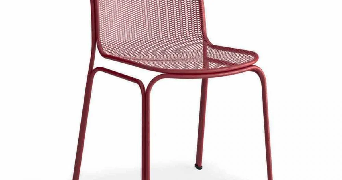 Sedia da Esterno Impilabile in Metallo Made in Italy, 4 Pezzi - Prunella