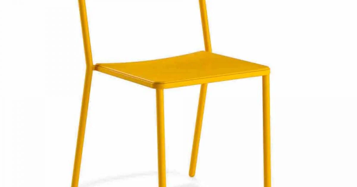 Sedia da Esterno Impilabile in Metallo Made in Italy, 4 Pezzi - Xylia