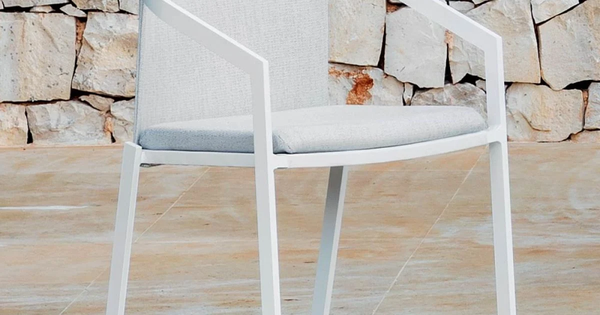 Sedia da Esterno in Alluminio con o Senza Cuscino, Alta Qualità, 4 pz - Filomena