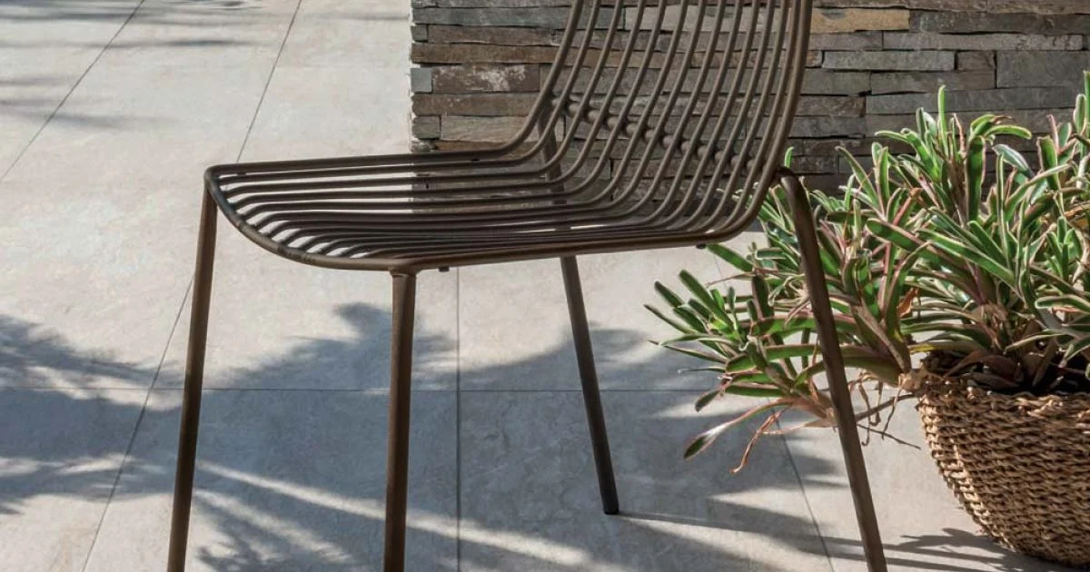 Sedia da Giardino Impilabile in Metallo Made in Italy 2 Pezzi - Giuliana