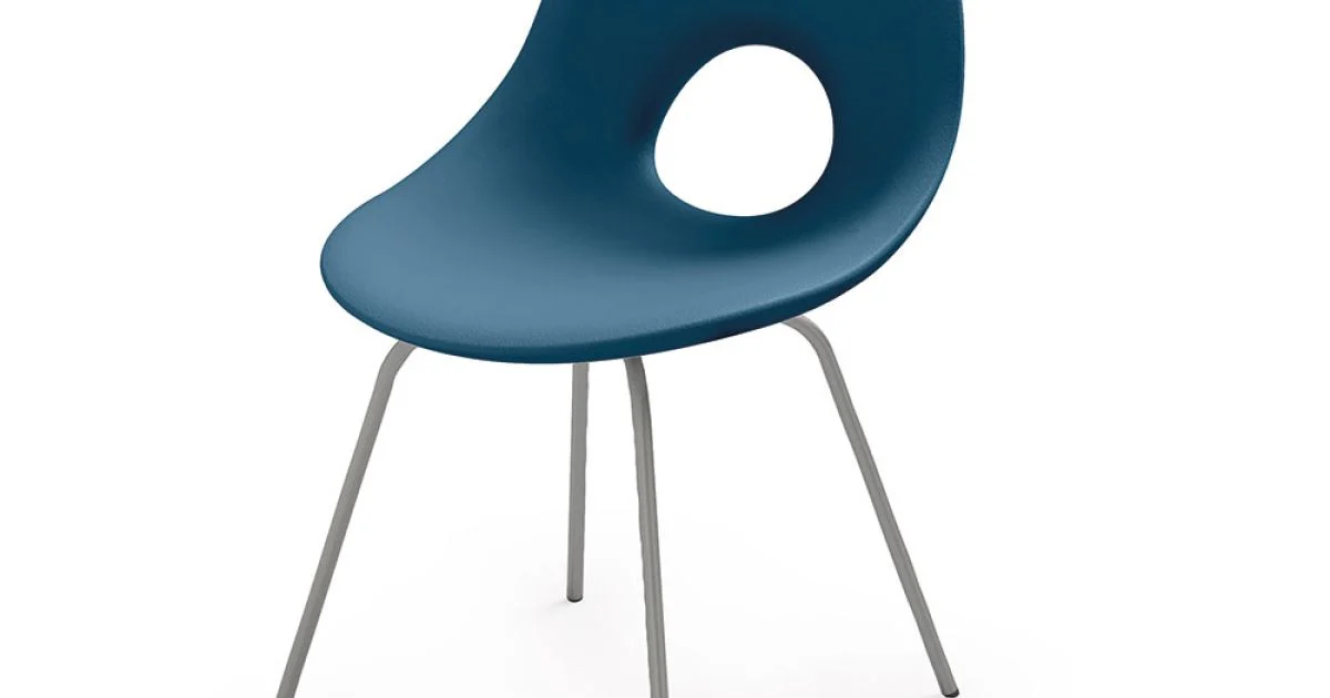 Sedia da Giardino in Polietilene e Base in Alluminio Made in Italy - Ashley