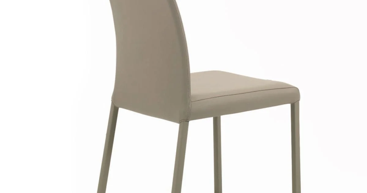 Sedia da Interno con Struttura e Seduta in Acciaio Rivestito Made in Italy - Padova