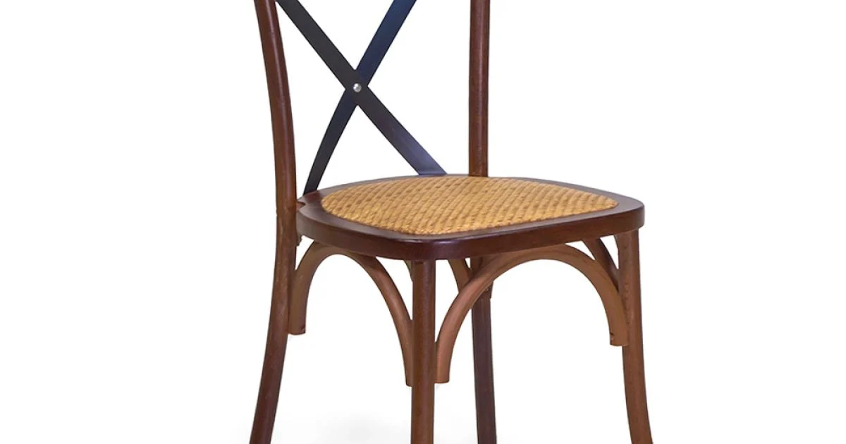 Sedia da Interno Impilabile in Legno di Rovere e Seduta in Rattan - Barriera