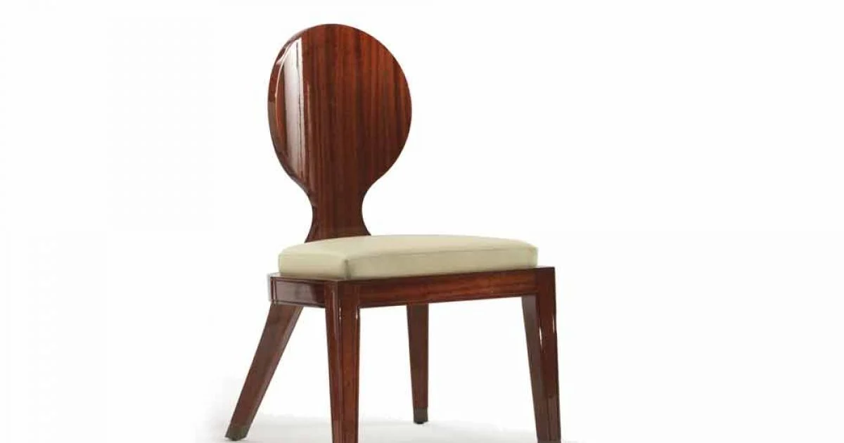 Sedia da pranzo imbottita di design in legno liscio, L51xP53cm, Nicole