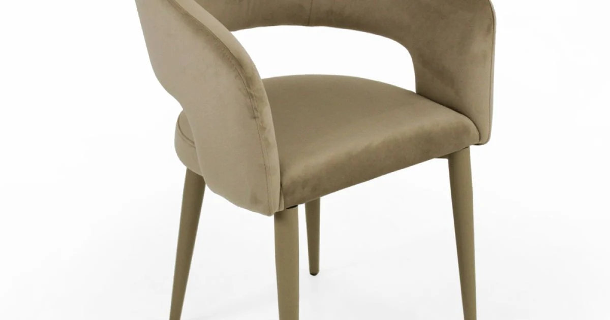 Sedia da Soggiorno con Seduta in Velluto Finitura Corda Made in Italy - Savignano