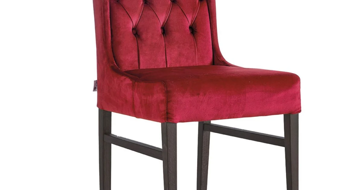 Sedia da Soggiorno con Struttura in Legno e Seduta in Velluto Made in Italy - Ludovica