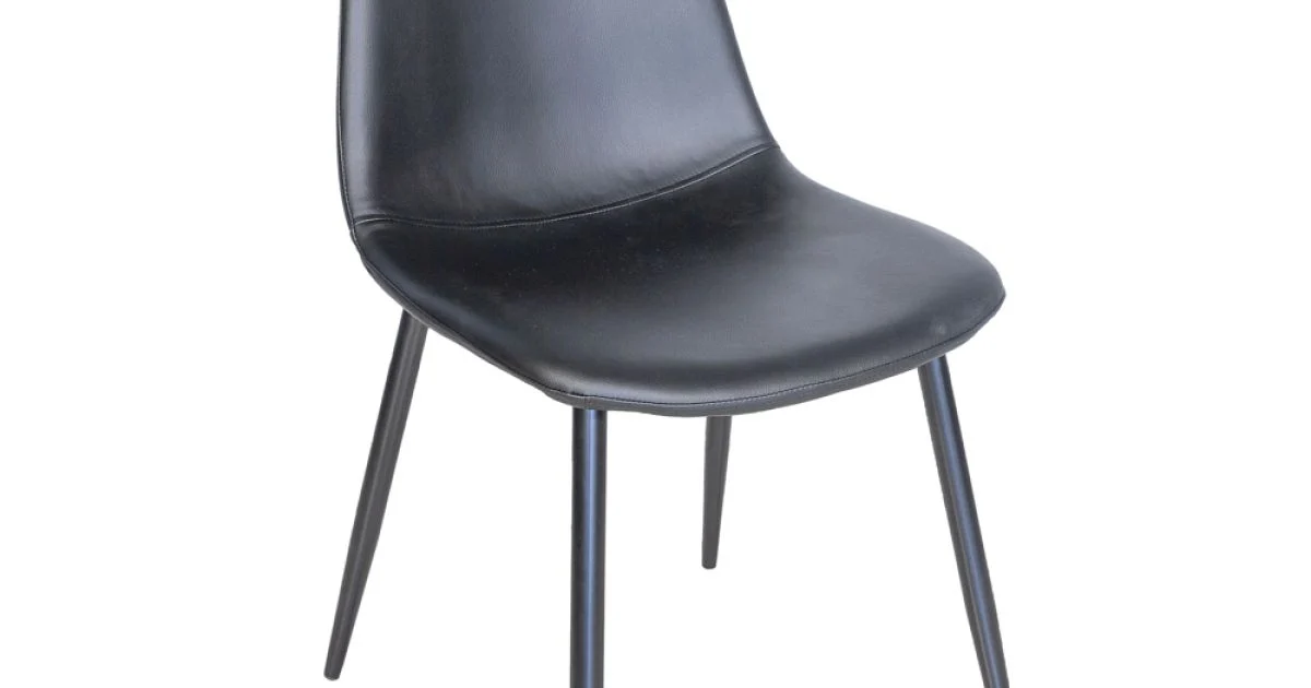 Sedia da Soggiorno con Struttura in Metallo  e Seduta in Ecopelle Made in Italy - Minou