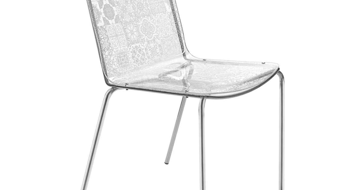 Sedia da Soggiorno in Plexiglass e Ferro Made in Italy, 2 Pezzi - Pumbaa