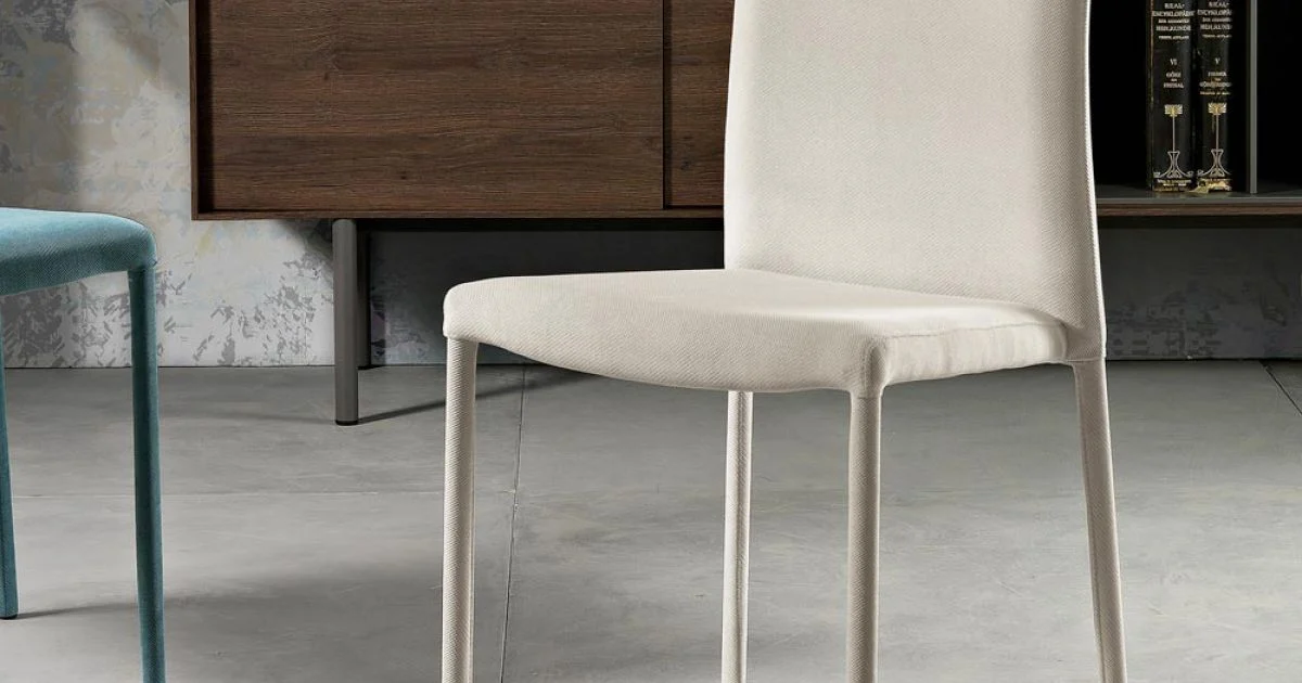 Sedia da Soggiorno Interamente Rivestita in Tessuto Made in Italy - Lorelai