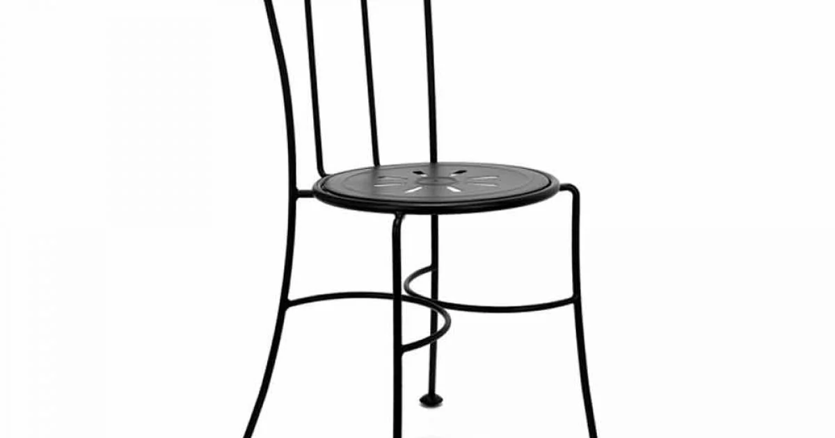 Sedia Impilabile da Esterno in Ferro con Cuscino Made in Italy 2 Pezzi - Allegra