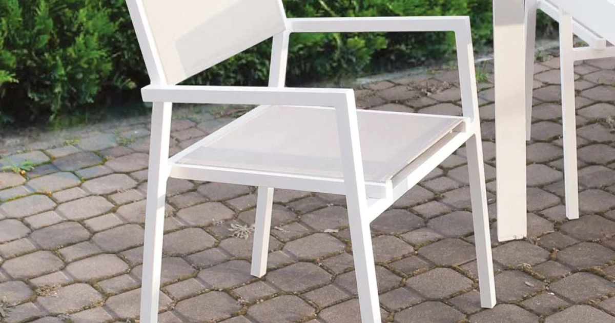 Sedia Impilabile da Giardino in Alluminio e Textilene - Ninfea