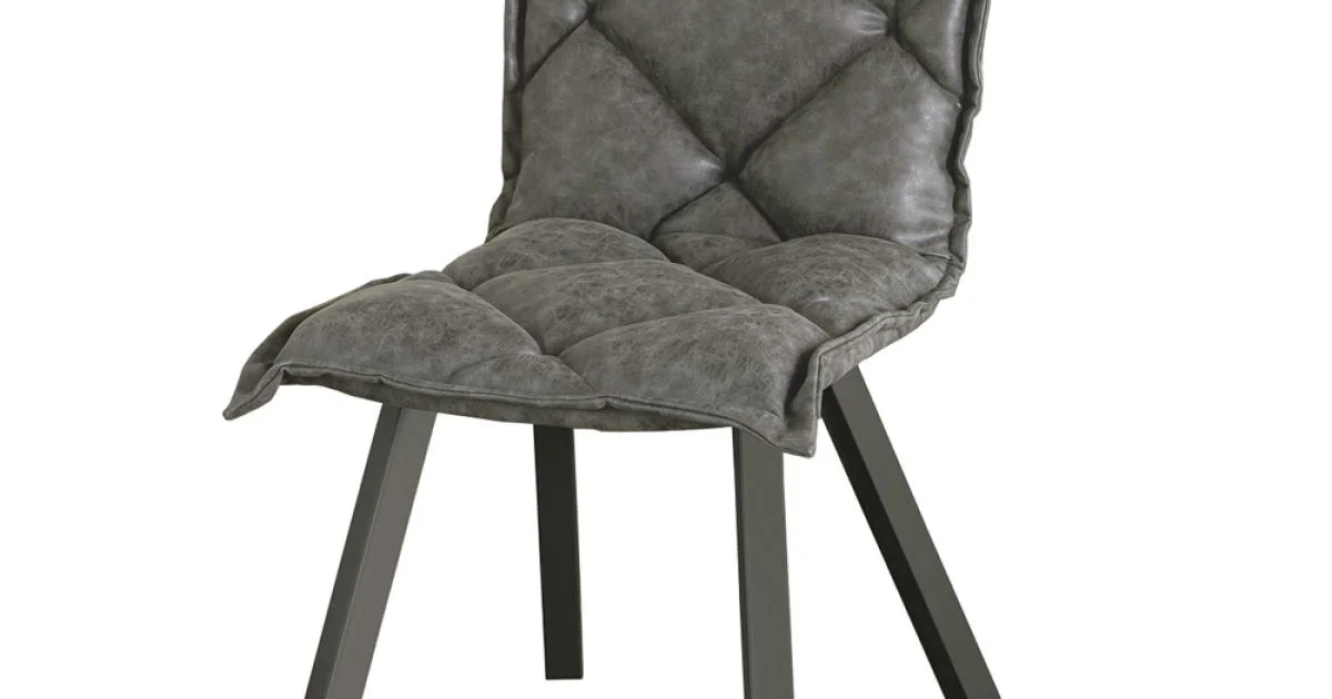 Sedia in Metallo Verniciato e Seduta in Morbido Soft Vintage Made in Italy - Thani