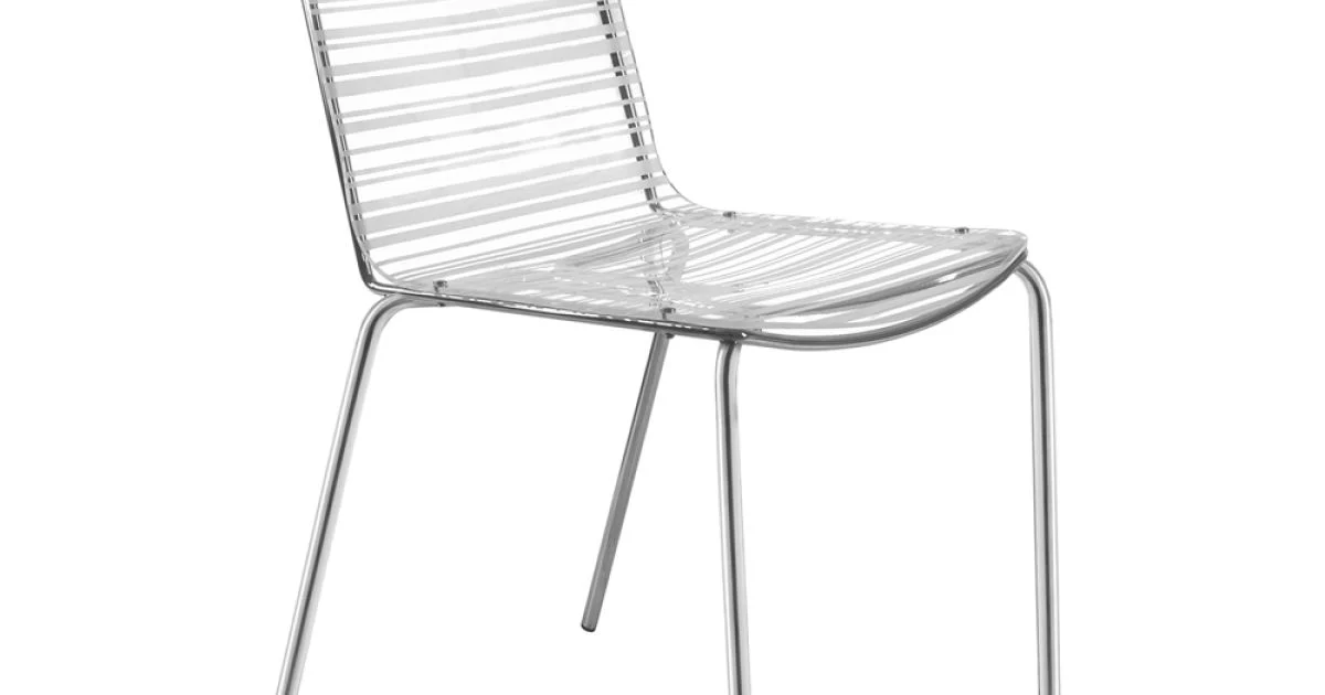 Sedia in Plexiglass Trasparente e Ferro Made in Italy 2 Pezzi - Charlotte