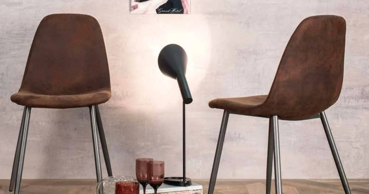 Sedia design moderno in similpelle per sala da pranzo o cucina, 4 pezzi - Elice