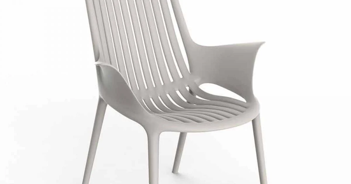 Sedia Lounge con Braccioli per Esterni in Plastica 4 Pezzi - Ibiza by Vondom