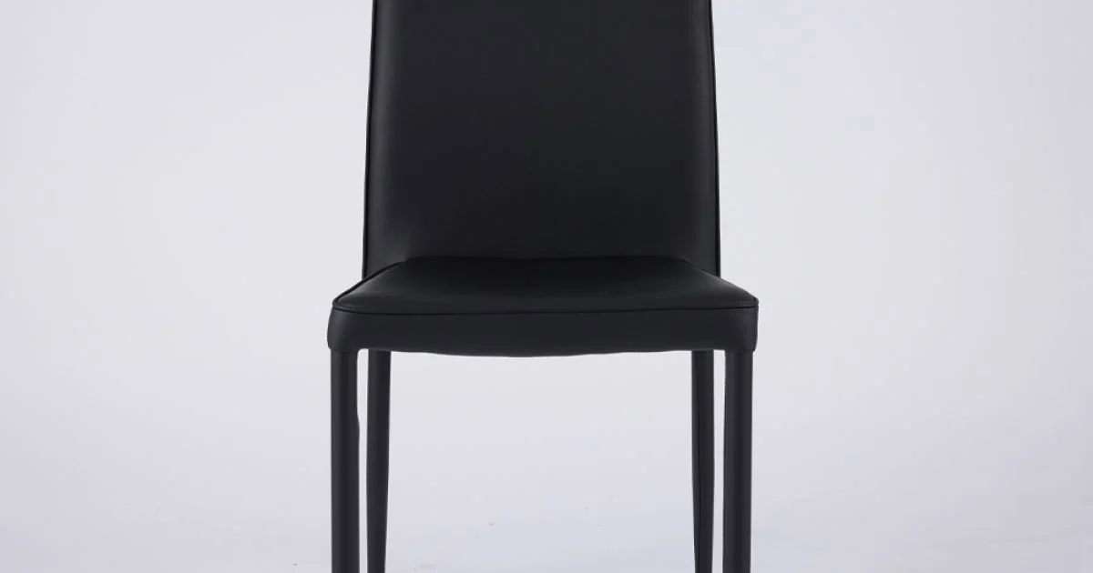 Sedia Moderna da Zona Living in Ecopelle e Metallo Made in Italy - Michaela