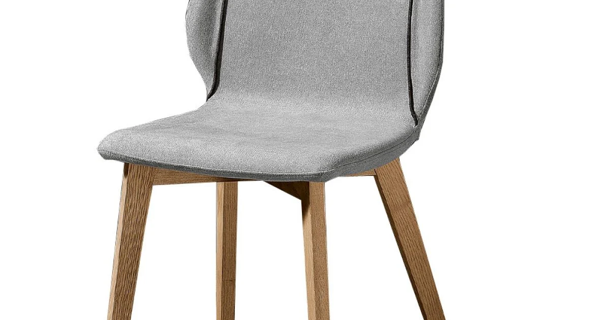 Sedia Moderna di Design Elegante in Tessuto con Bordino e Legno - Scarat