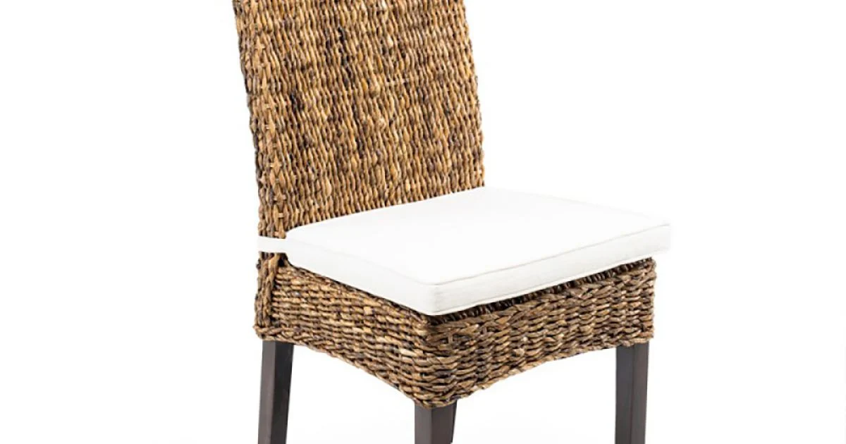 Sedia Outdoor in Intreccio di Banano con Cuscino Seduta – Safari