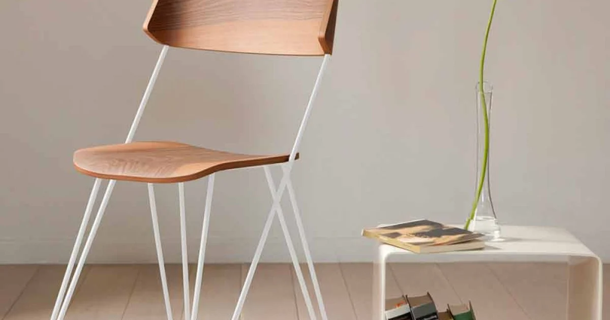 Sedia per Sala da Pranzo Artigianale in Legno e Acciaio Made in Italy - Valencia