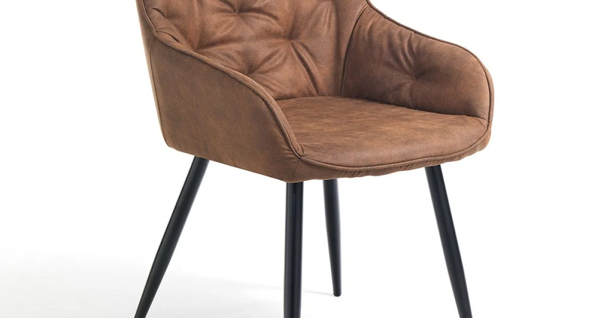 Sedia per Sala da Pranzo in Pelle Effetto Invecchiato 2 Pezzi - Garbina