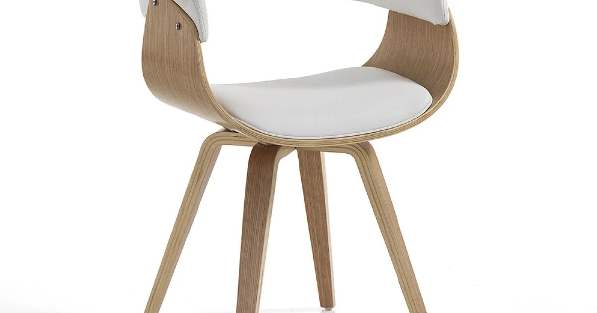 Sedia per Sala da Pranzo in Pelle Sintetica e Legno Multistrato - Nubea