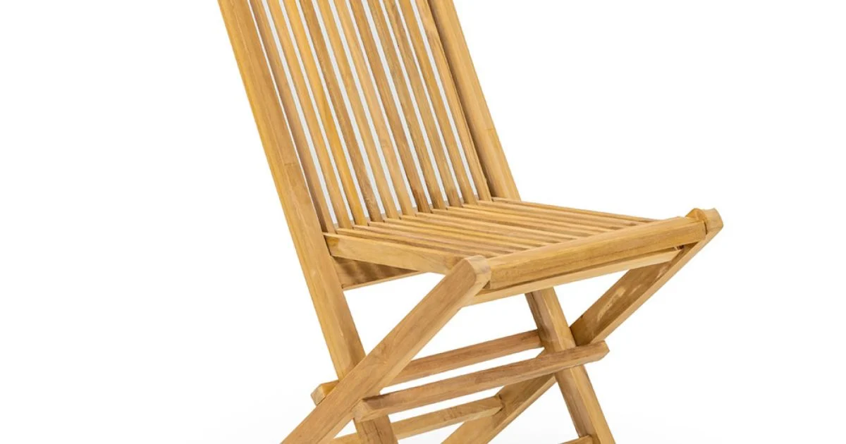Sedia Pieghevole da Giardino in Teak Naturale – Yggdrasil