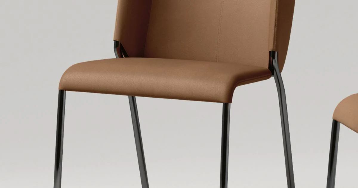 Sedia Sala da Pranzo con Seduta Rivestita in Pelle Made in Italy - Giulia