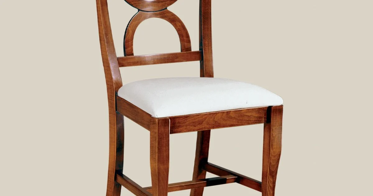 Sedia Sala da Pranzo in Legno e Tessuto Stile Classico Made in Italy - Helisa