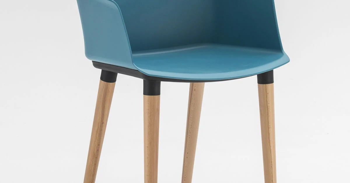 Sedia Soggiorno in Legno e Polipropilene Made in Italy, 4 Pezzi - Marbella