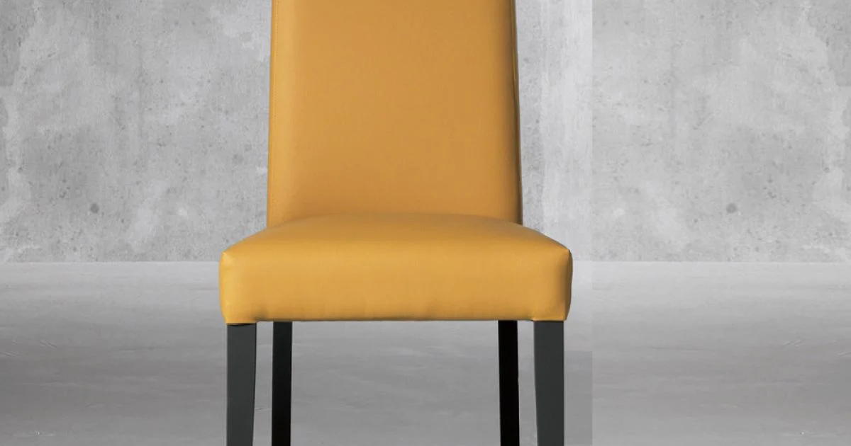 Sedia Soggiorno in Legno e Seduta Ecopelle Design Made in Italy - Agostina