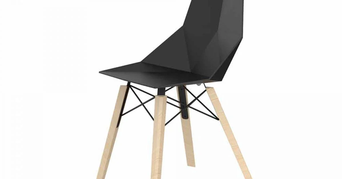 Sedie da Soggiorno o Cucina in Polipropilene e Legno - Faz Wood by Vondom