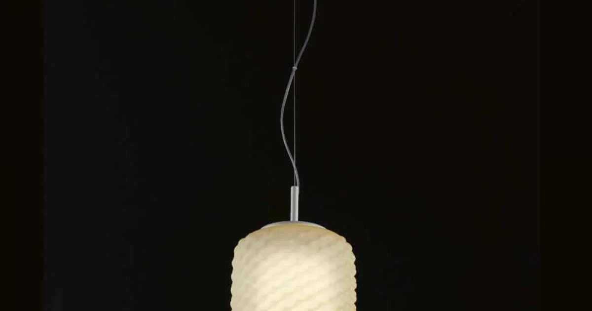 Selene Domino lampada a sospensione in vetro soffiato Ø21 H 27/140 cm