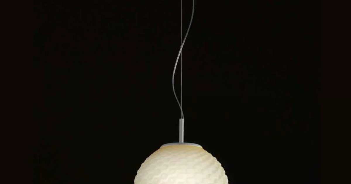 Selene Domino lampadario in vetro soffiato fatto a mano Ø27 H 27/140cm