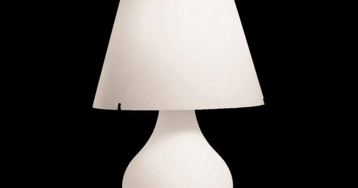 Selene Forever lampada da tavolo in vetro soffiato bianco Ø34 H 55cm