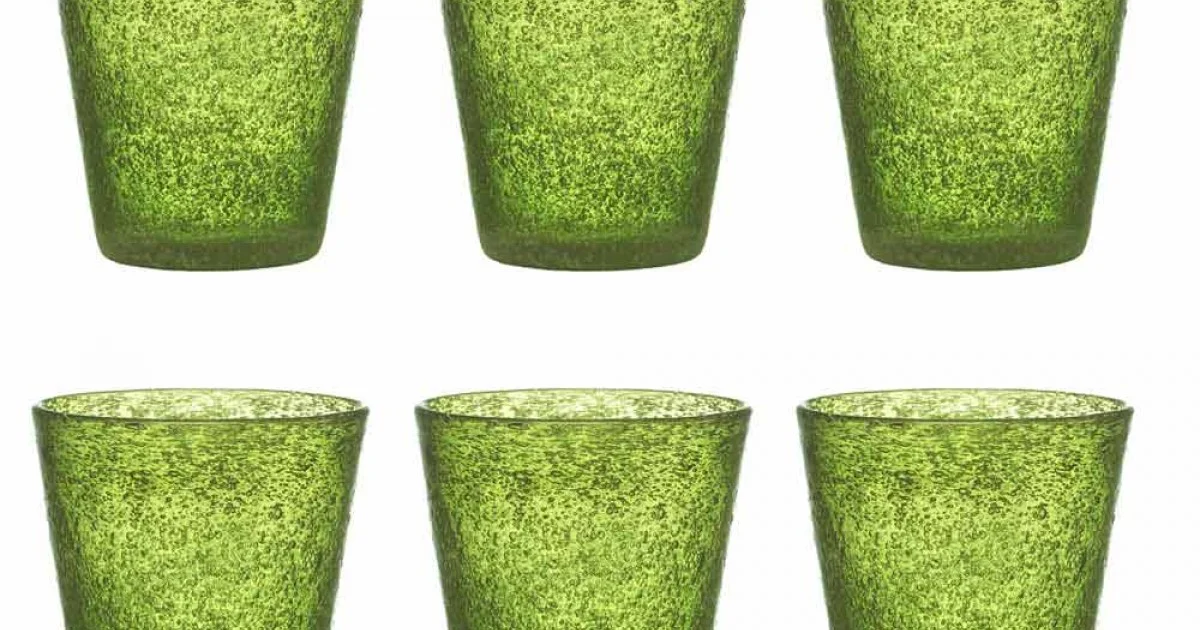 Servizio 12 Bicchieri Colorati in Vetro Soffiato dal Design Moderno - Pumba