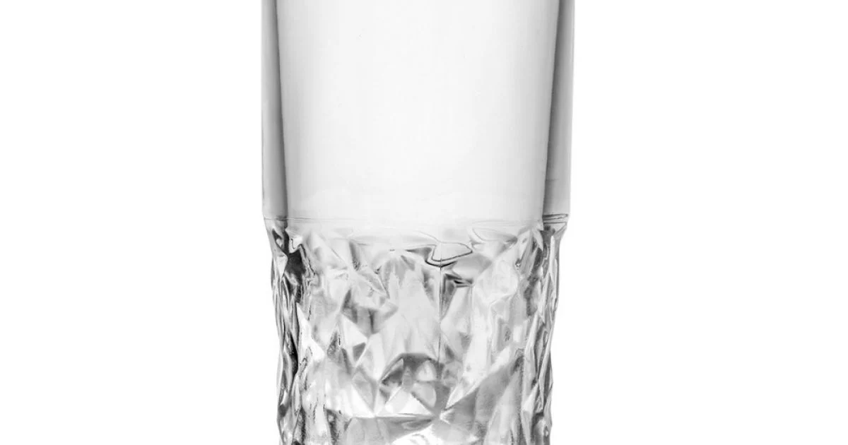 Servizio Bicchieri Highball in Eco Cristallo Decoro Squadrato 12 Pz - Ritmo