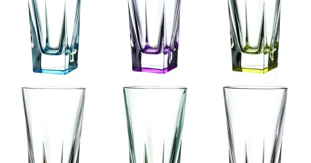 Servizio Bicchieri Tumbler Alti Cristallo Eco Colorato 12 Pezzi - Amalgama