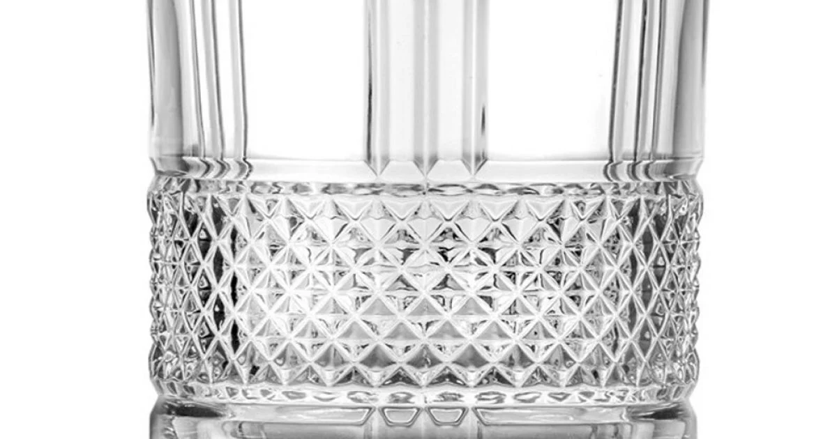 Servizio Bicchieri Tumbler Bassi in Eco Cristallo Decorato 12 Pz - Brioso