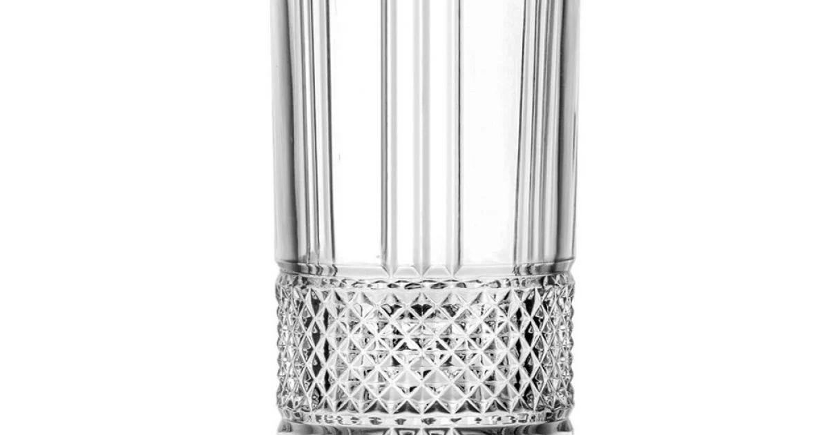 Servizio Bicchieri Tumbler Eco Cristallo Decoro a Diamante 12 Pz - Brioso