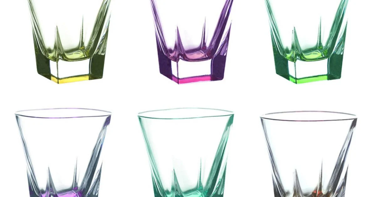 Servizio Bicchierini da Liquore in Cristallo Eco Colorato 12 Pz - Amalgama