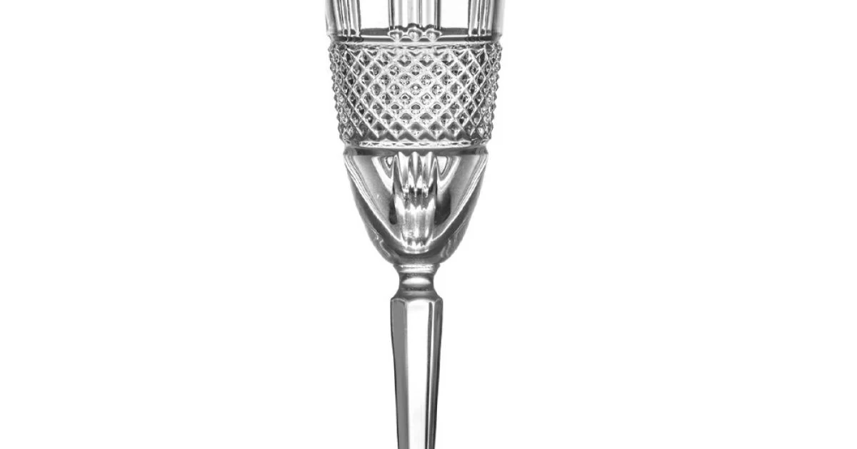 Servizio Calici Flute da Champagne in Eco Cristallo Decoro 12 Pz - Brioso